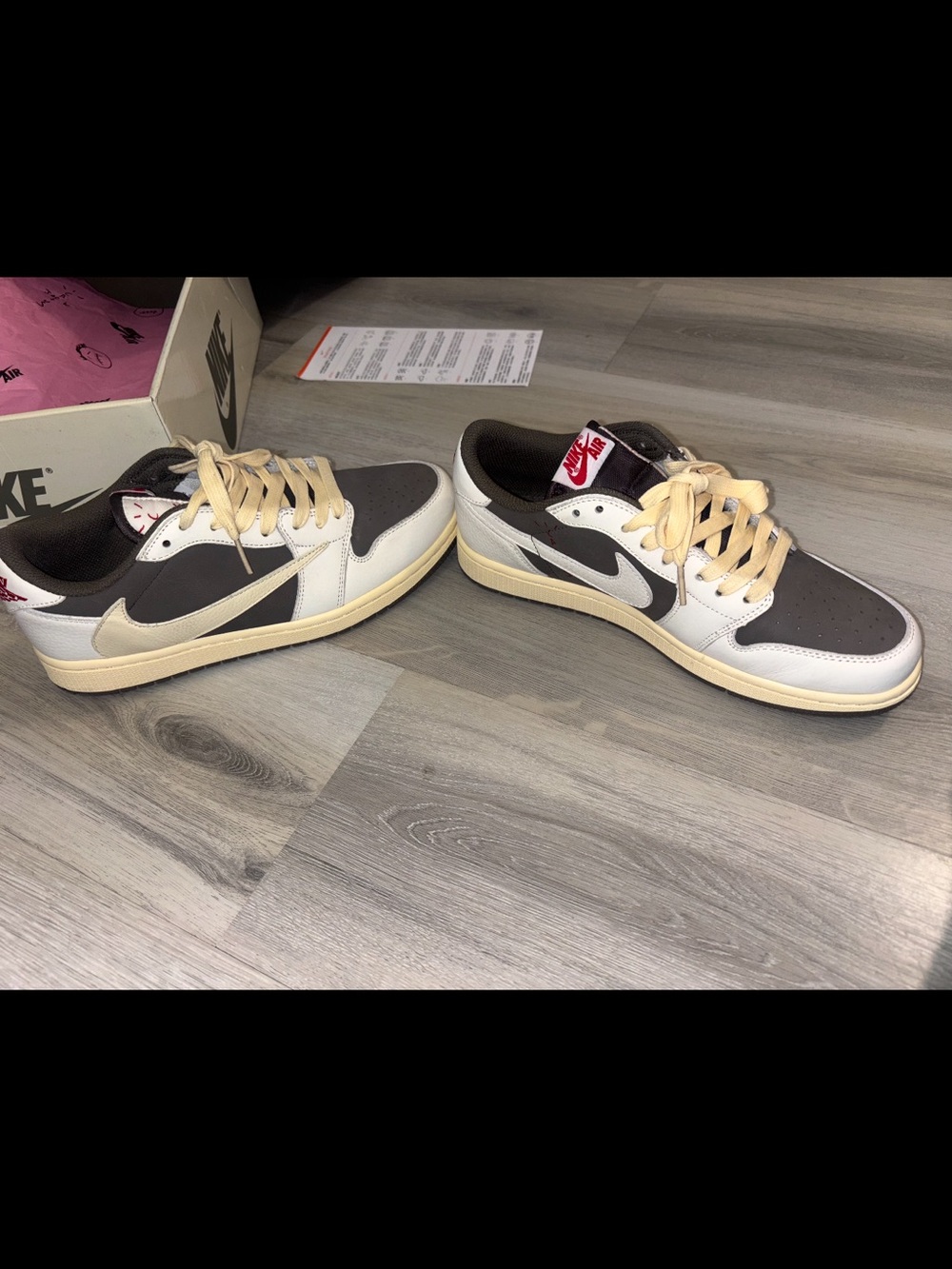 Nike Men’s Low-Top Sneakers in White, Dark Gray, and Cream